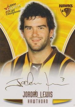 2009 Select AFL Champions - Gold Foil Signatures #FS30 Jordan Lewis Front